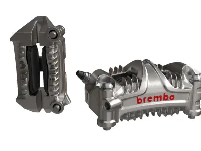 Brembo front Brake caliper Low-poly 3D model