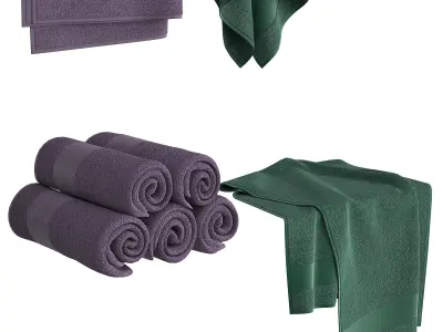 Color Towels Set  3D model