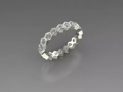 rings diamond eternity ring 3D print model