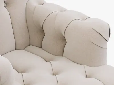 Restoration Hardware 1860 Napoleonic Tufted Upholstered Chair 3D model