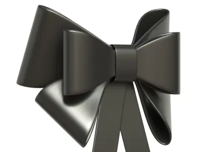 Christmas Bow Ribbon 11 Low-poly 3D model