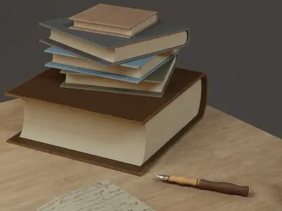 Old desk 3D model