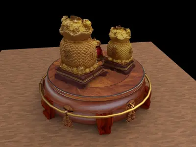  Chinese money bag   3D model