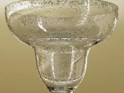 Photorealistic Margarita Glass Iced Drink 01 3D model
