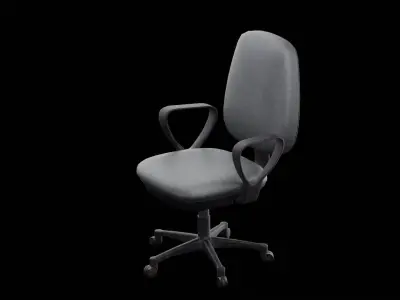 Desktop Office Chair Low-poly 3D model