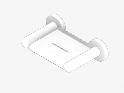 Soap Dish - Wall - Luxury - Round - Round Plate Low-poly 3D model