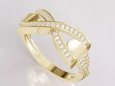 Jewelry Diamond Ring Model RG53 Free 3D print model