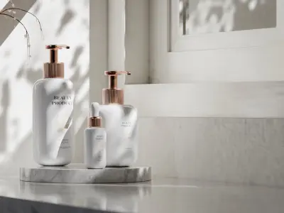 Luxury Beauty Product Mockup Low-poly 3D model