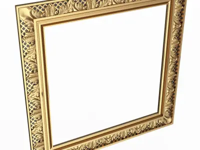 Classic Frame and Mirror 065 Low-poly 3D model