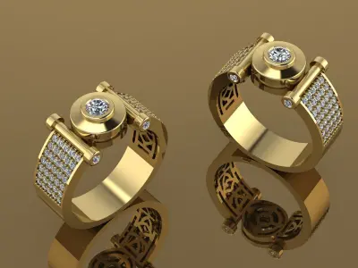 Man Ring Gold  3D print model