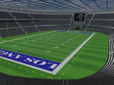 Los Angeles Rams - American Football Stadium Low-poly 3D model