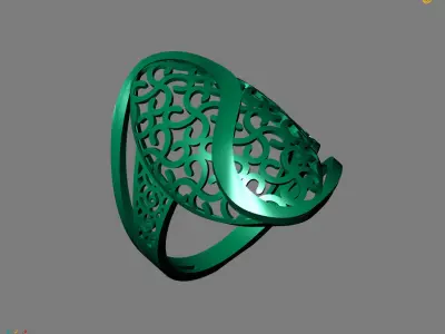 Women Plain Ring Ready STL Models Womens Ring 3d models 3D print model 37