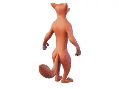  Cartoon Fox Character 3D model