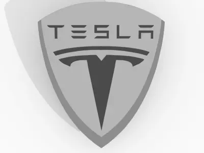 Tesla emblem  Low-poly 3D model purchase