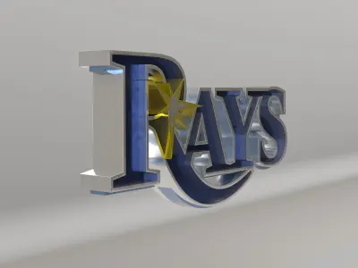 MLB Tampa Bay Rays V1 Team Logo 3D model