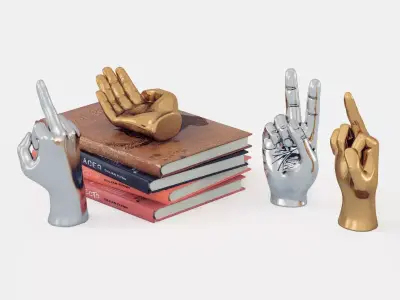 Figurine hand set for Table Top 3D model
