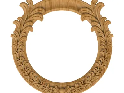 Carved picture frame STL 3D model 11