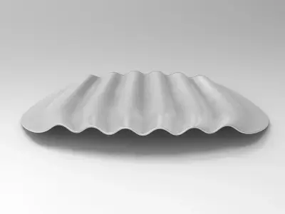 Wavy Tray Low-poly 3D model