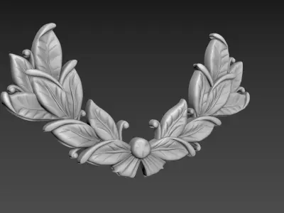 Branch with leaves 3D model