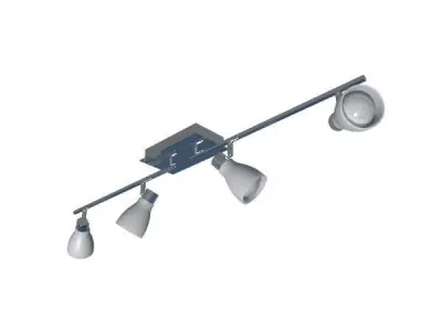 4 head swievel light fixture 3D model