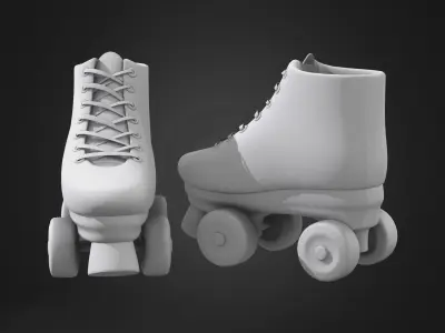Roller Skates Low-poly 3D model