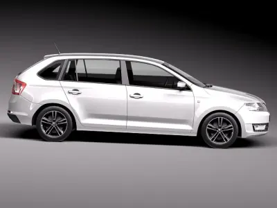 Skoda -Rapid Spaceback 2014 3D model