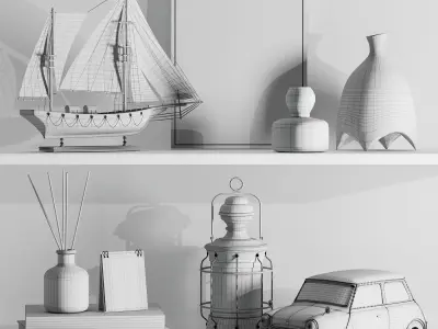 Decorative set016 3D model