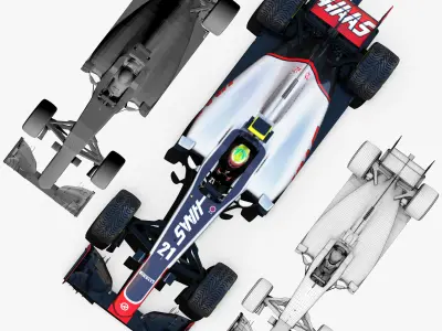 Haas VF16 Low-poly 3D model