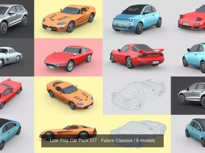 Low-Poly Car Pack 017 - Future Classics