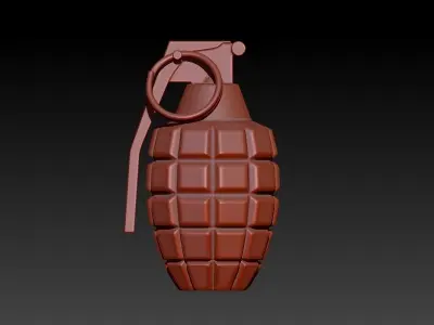 Grenade Pendant Gold Silver Platinum Luxury Jewelry  3D print model