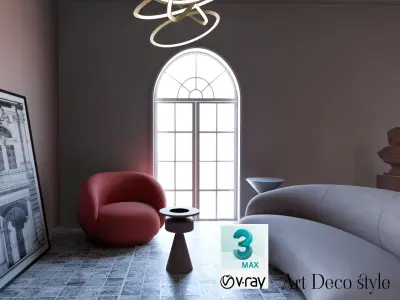 Living and Kitchen  3D model