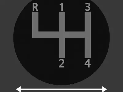 3D Printable Golfball-Style Gear Knob - 4-Speed Edition 3D print model