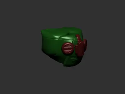 helmet high poly sculpt 3d printable ver 7 3D model 3D model