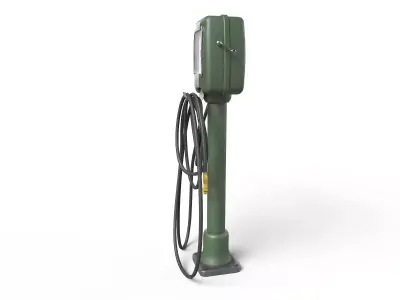 Vintage Air Pump Low-poly 3D model