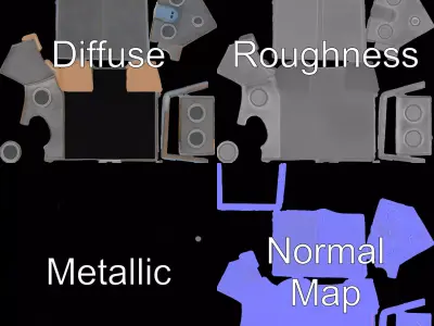 Chevron Blue House model pack Low-poly 3D model