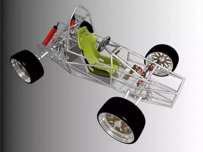 Kart Cross Chassis Free 3D model