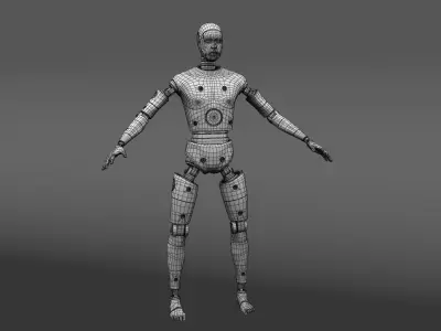 Crash Test Dummy Robot  Android 3D model