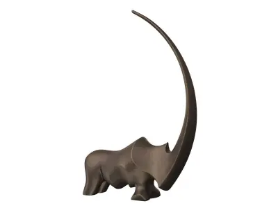 Rhino Statue 3D model