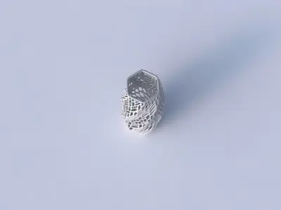Vase hexagon with twisted lattice tiles 3D print model