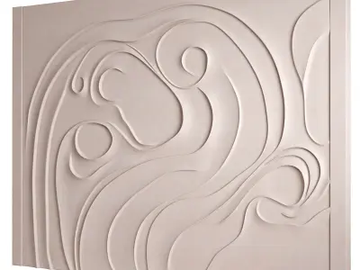 Decorativ panel wave 29 3D model