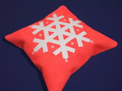 Snowflake Pillow Free low-poly 3D model