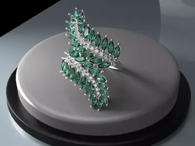 Marquise ring 3D print model get
