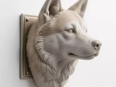 Akita dog 3D print model