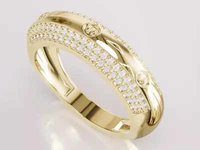 Jewelry Diamond Ring Model RG87 Free 3D print model