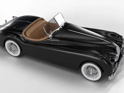 Jaguar XK140 1954 3d model 3D model