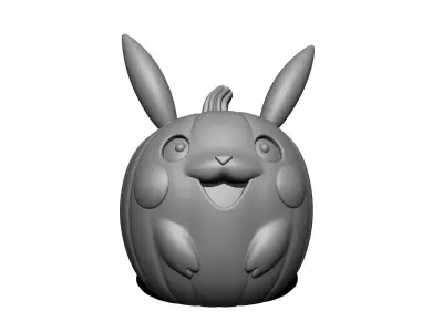 Pikachu Halloween Pumpkin  3D print model