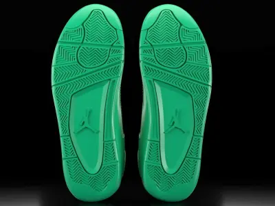 Air Jordan 4 with sole bottom  3D print model