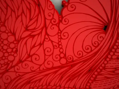 Heart Keychain 3D print model