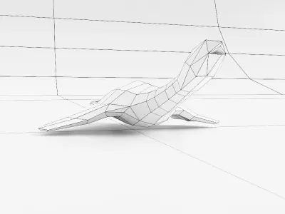 Toon turtle 3d model  Low-poly 3D model