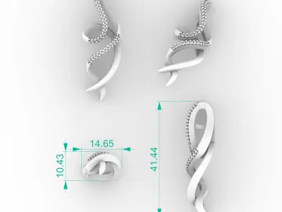 Abstract Diamond Pendant 3D print model